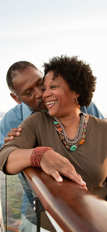 Mature Couple wearing hearing aids
