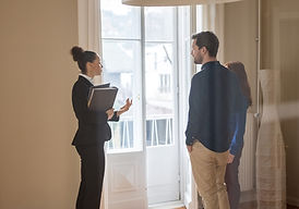 agents talking, window