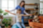 Child with therapist exercise