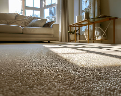Freshly cleaned carpet in a living room