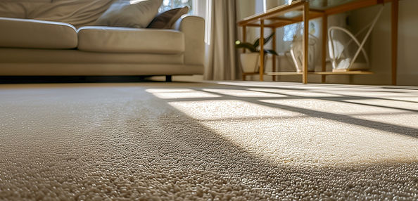 Freshly cleaned carpet in a living room