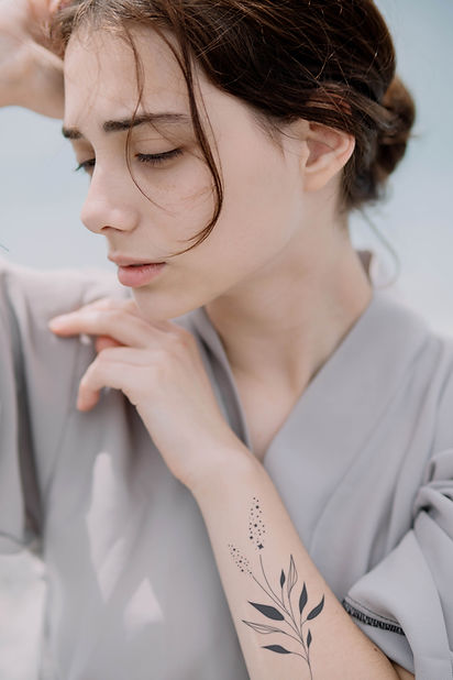 Girl with Flower Tattoo