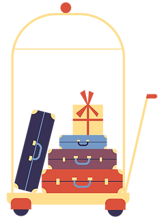Luggage On Trolley