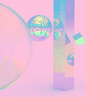 Sphères pastel abstraites