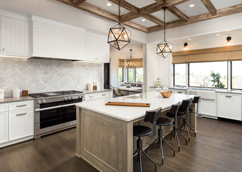 Transitional Farmhouse Kitchen Remodel by Amberstone project photo