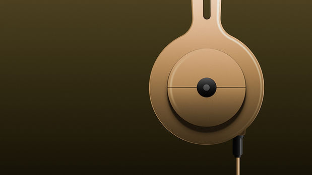 Minimalist Beige Headphones