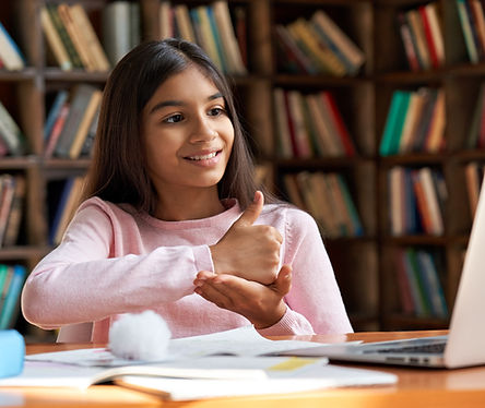 Student Using Laptop