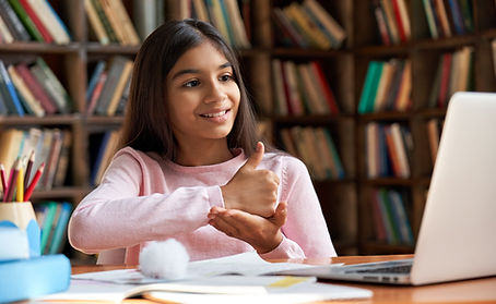 Student Using Laptop
