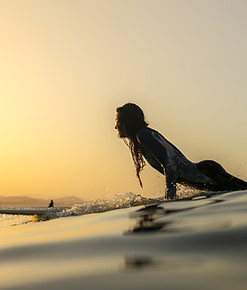 Surfing at Sunset