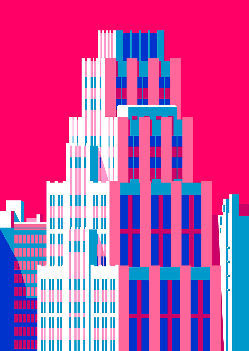 Stylized Urban Skyscraper Design