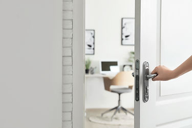 Opening Door to Home Office