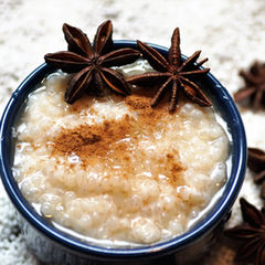Rice pudding with cinnamon and star anise