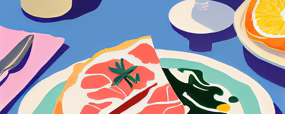 Colorful Breakfast Scene
