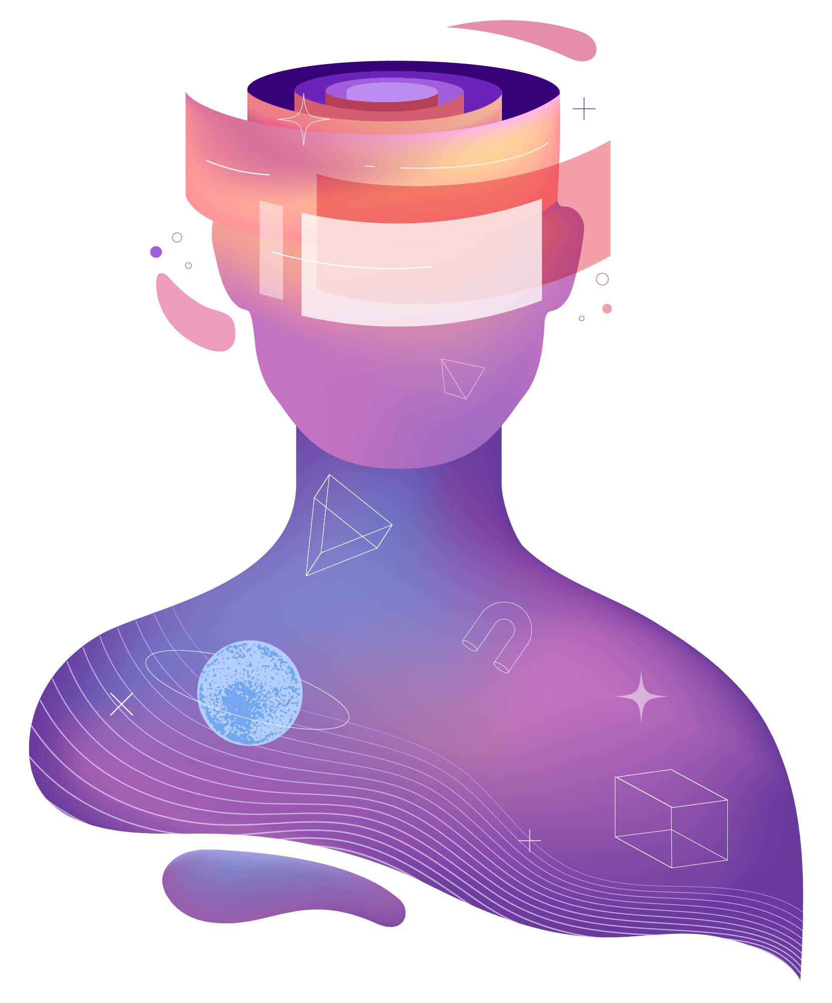 Abstrakte futuristische Silhouette