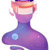 Ilustración futurista abstracta