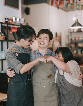 Happy Cafe Workers