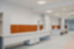 Empty office space with artificial lighting for electronic production