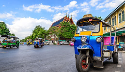 Tuk-Tuk parking by Sanam Luang