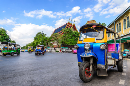 Tuk-Tuk parking by Sanam Luang