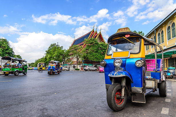 Tuk-Tuk parking by Sanam Luang