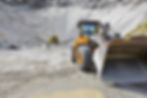 Quarry aggregate with heavy duty machinery