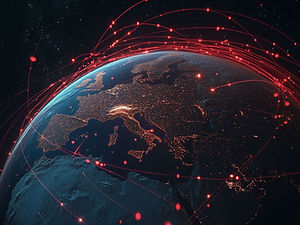 Earth with Data Connections