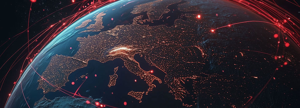 Terre avec connexions de données
