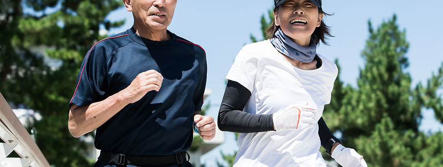 一緒にジョギング