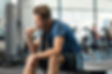 Man eating protein bar