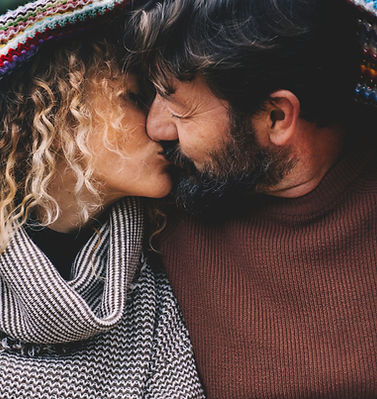 Couple Sharing Kiss