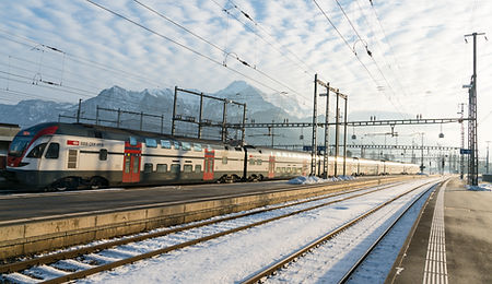 Gare en hiver