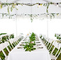 Decorated outdoor wedding table