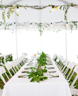 Tente de mariage décorée