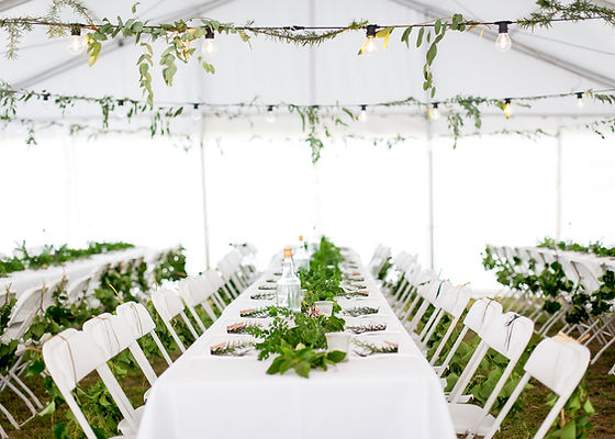 Table set for wedding