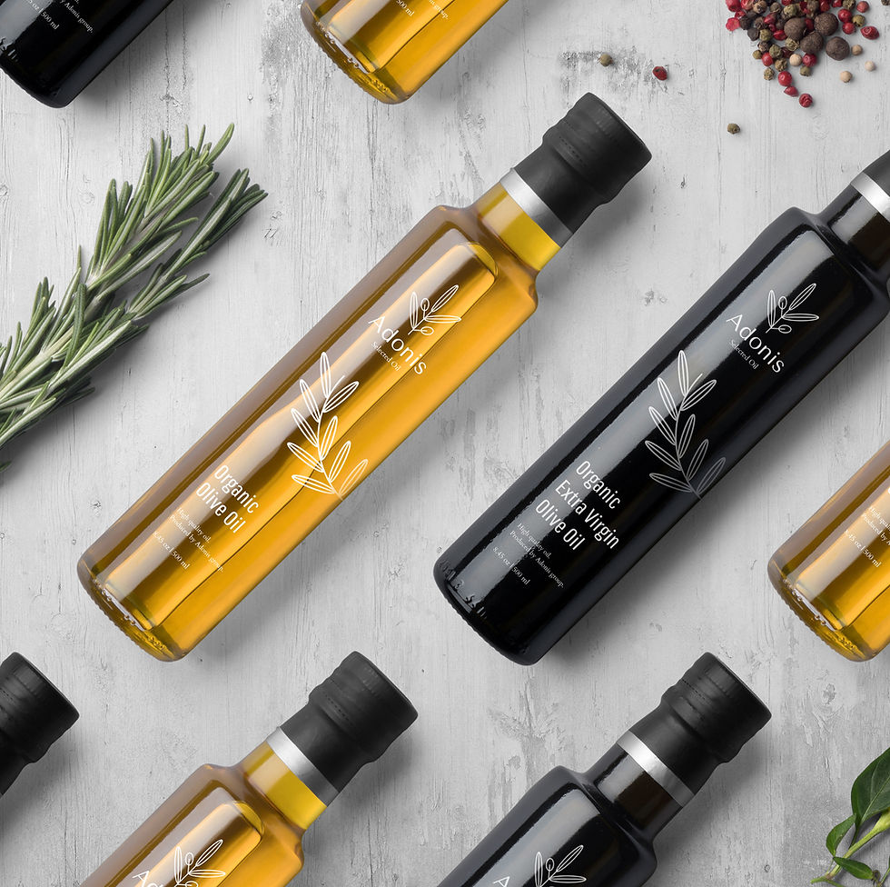 Garrafas de azeite de oliva