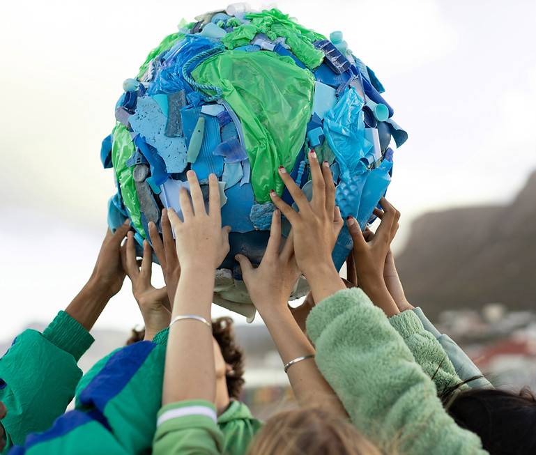 People Holding Globe