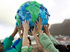 People Holding Globe