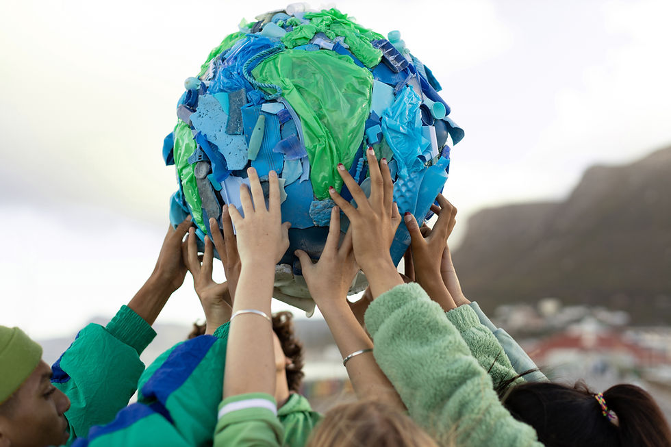 People Holding Globe