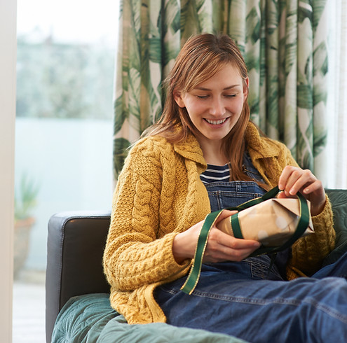 Opening Christmas Present