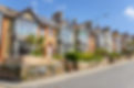 Terraced Houses in England on a Clear Summer Day