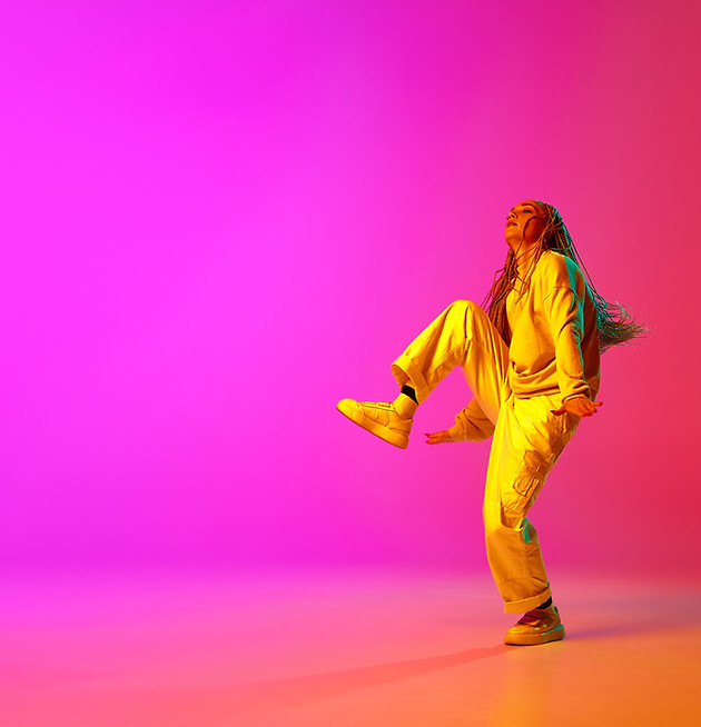 Posa di danza colorata