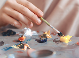 Hand Mixing Paints