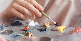 Hand Mixing Paints