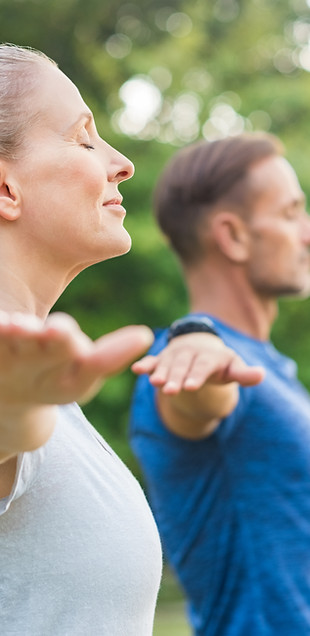 Cours de yoga en plein air