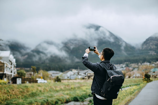 旅先での写真撮影