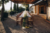 Outdoor rustic banquet table
