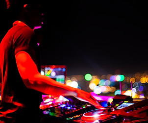 DJ playing in a party night