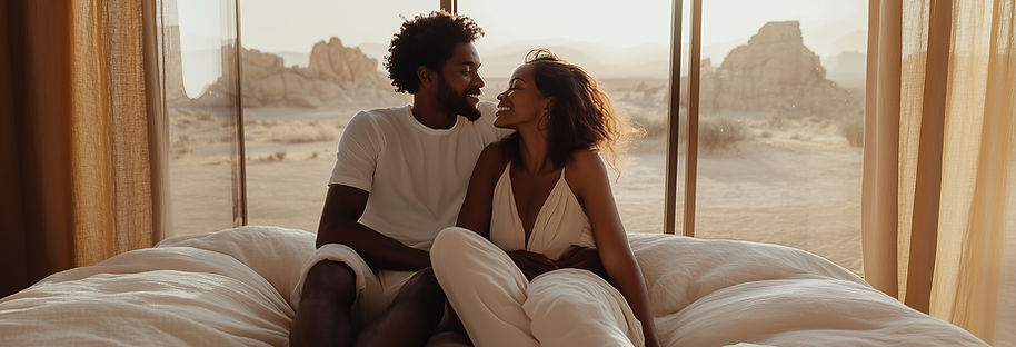Couple Relaxing Indoors