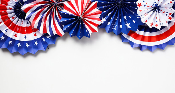 Patriotic Paper Fan