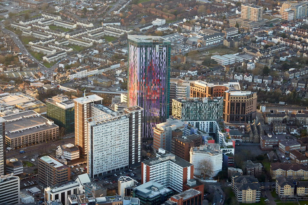 Aerial photography view north-west of Croydon